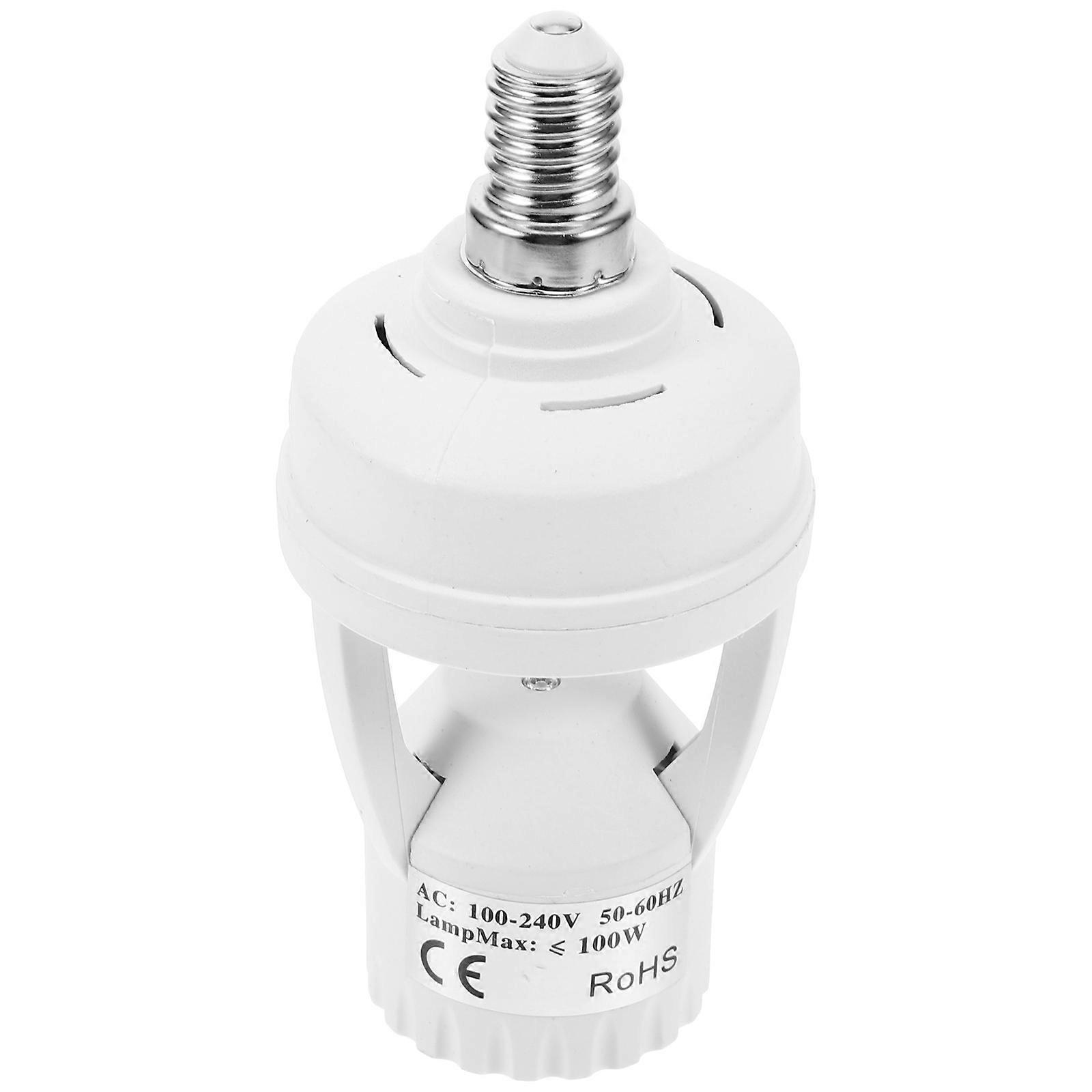 Infrared Sensing E27 Bulb Adapter Light Socket For Indoor Outdoor Use 10.5X5.5X5.5CM 1Pcs