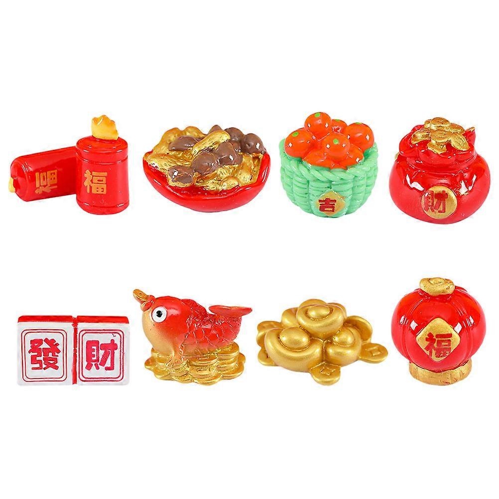Miniature Resin Decoration 8Pcs DIY Enthusiasts Garden Decor Durable Resin Material