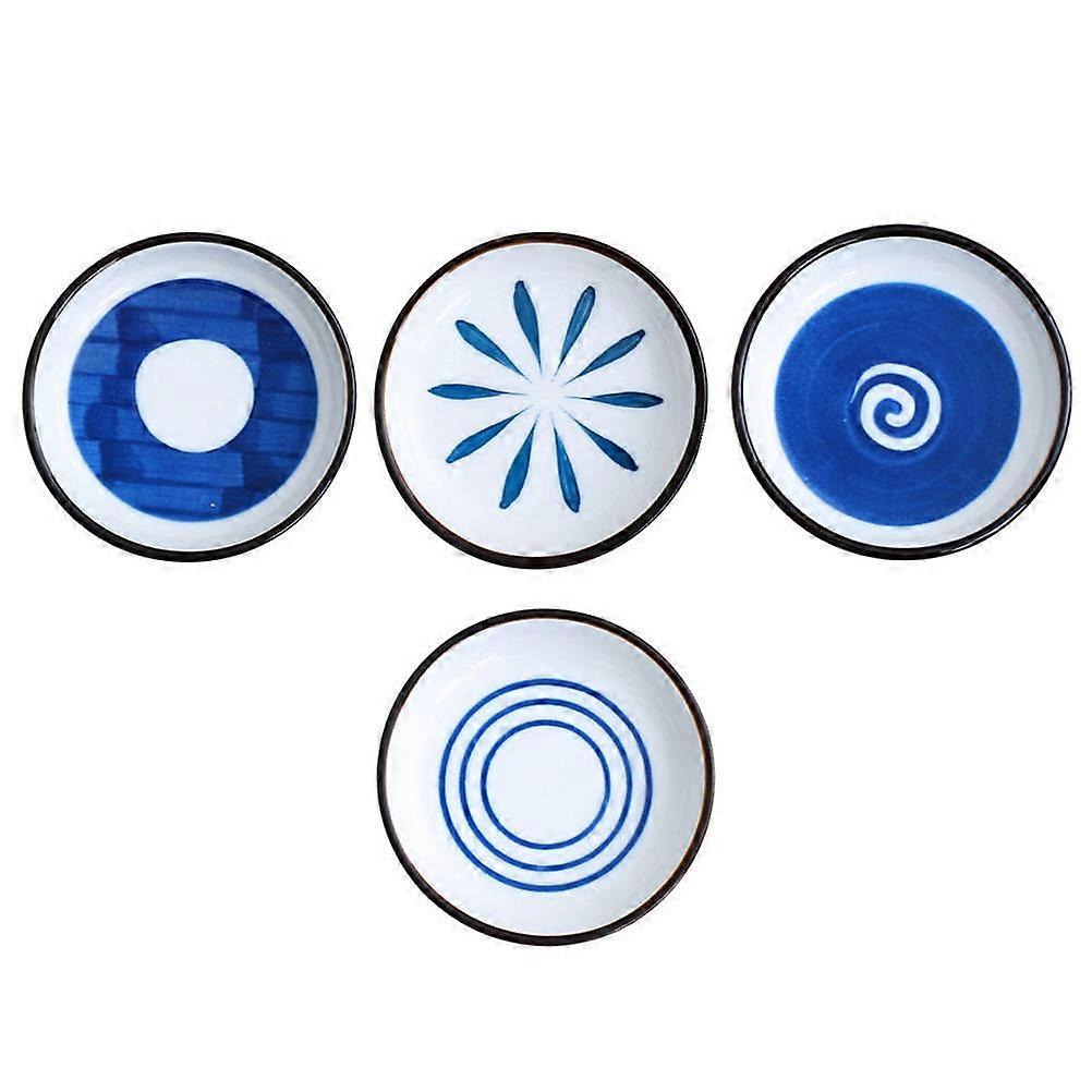 4Pcs Assorted Color Dipping Sauce Dishes Intended For General Users Featuring Ceramic Material And Unique Designs