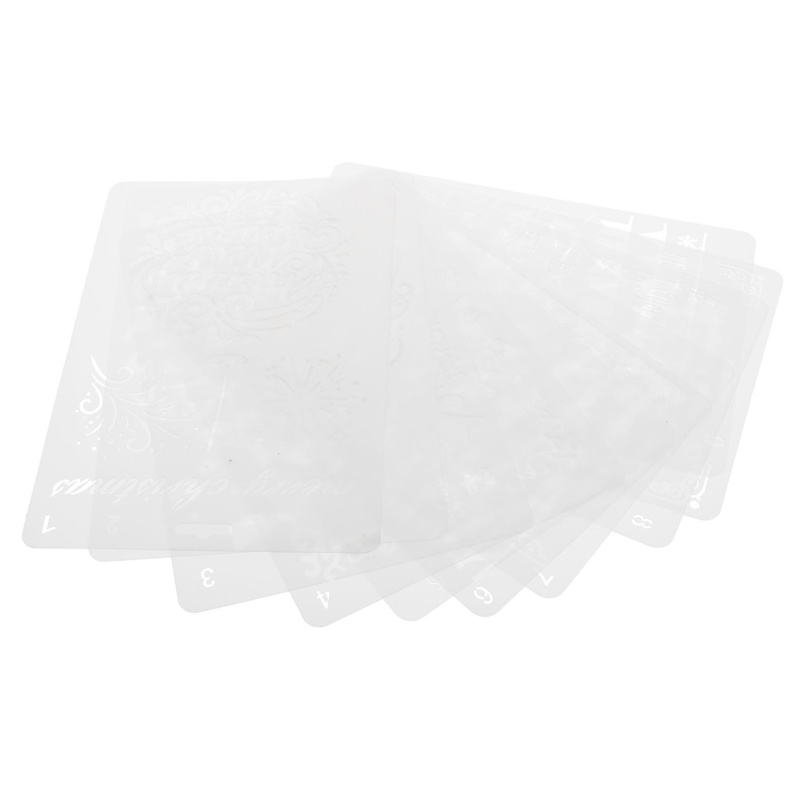 Stencils And Templates For Painting 10Pcs For DIY Works 26X17.5cm Christmas Decor Hollow Patterns
