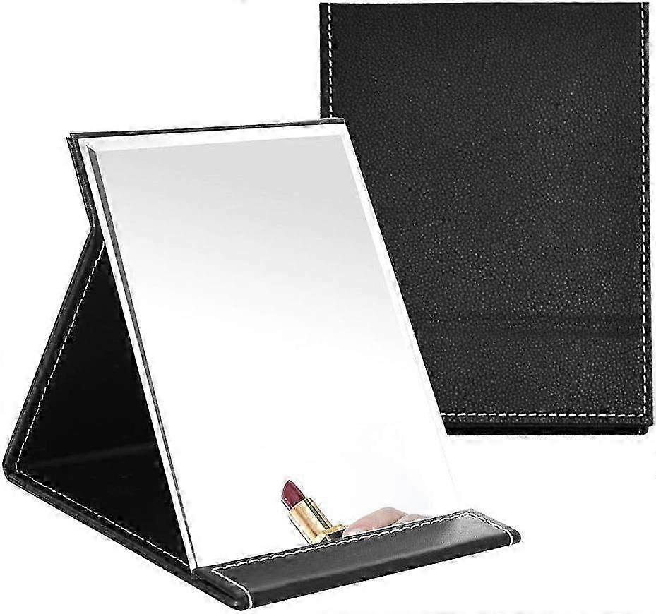 Leather Portable Travel Mirror with HD Shatterproof Design - Compact & Stylish Makeup Mirror for On-the-Go Use