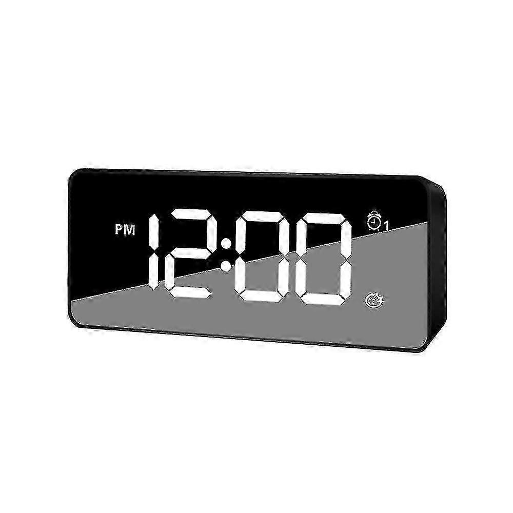 Digital Alarm Clock for Heavy Sleepers with LED Display Bedside Desk Clock USB Charging 3 Alarm Sounds