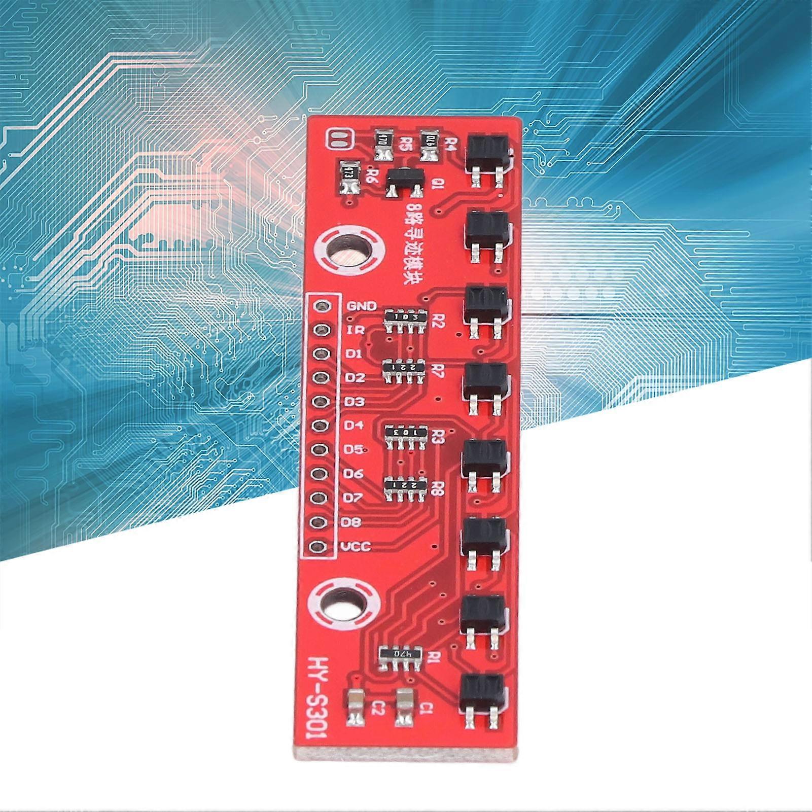 Tracking Module 8 Channel Infrared Detection Sensor PCB 8bit Detector Hunt Board