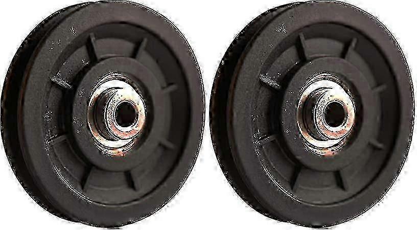 2 قطعة 90 مم عجلة بكرة الصالة الرياضية ، بكرات تحمل عالمية لآلة الكابلات معدات اللياقة البدنية قطع غيار مقاومة للاهتراء zxin