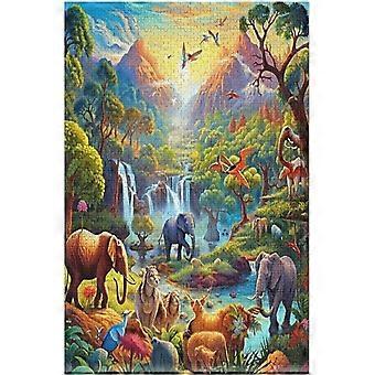 Quebra-cabeças de Madeira de Animais Africanos 300 Peças para Adultos. Desafiador para completar, mas divertido e bem-humorado quebra-cabeças