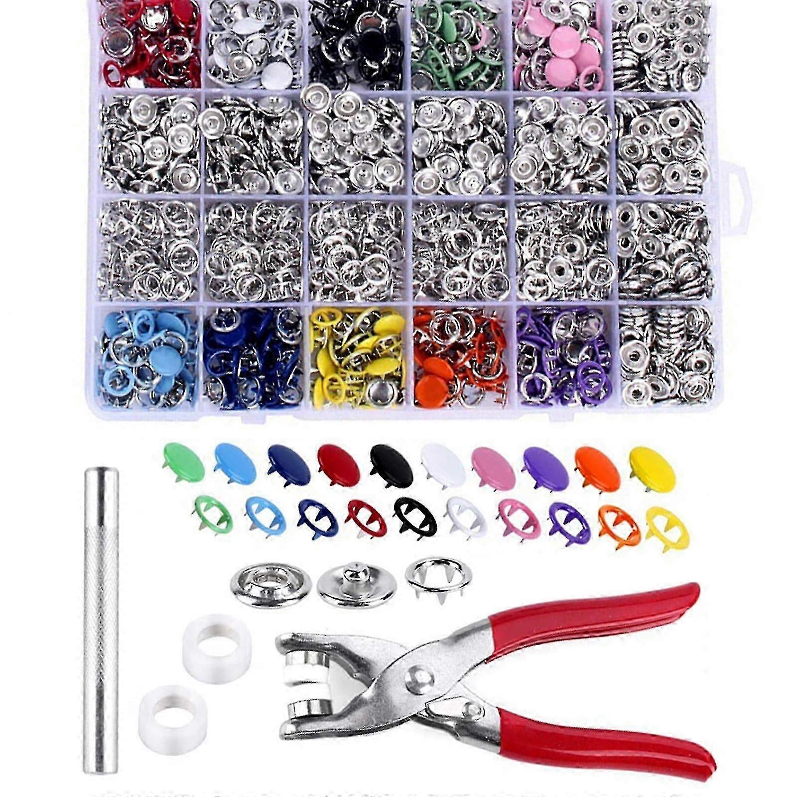 Snap Fasteners Kit Tool 10 Colors Snap Fasteners Kit Tool