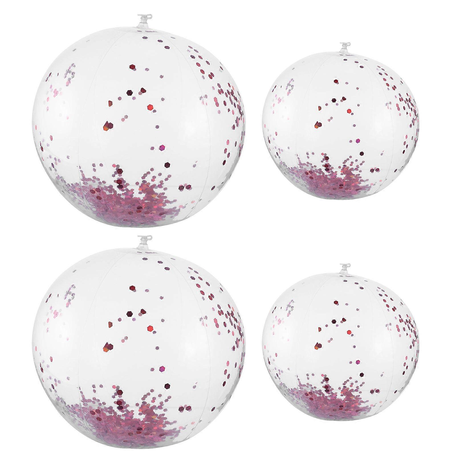 4pcs Inflatable Beach Balls for Summer Water Play, Pool & Beach Fun, Family Outdoor Activities