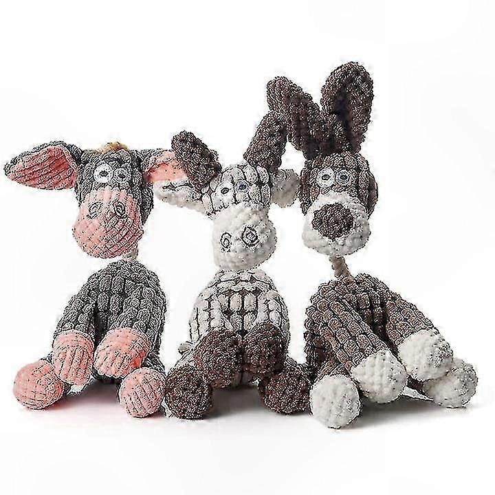 Durable Chew-Resistant Donkey Toy with Squeak for Aggressive Chewers