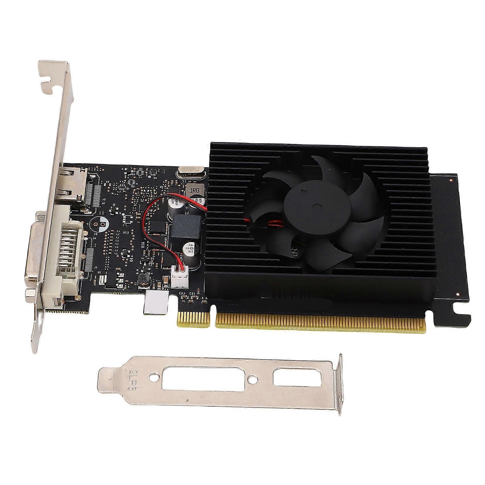 GT1030 Gaming Graphics Card 4GB DDR4 64 Bit PCIe 3.0 DVI D Cooling Fan for Win 7 8 10