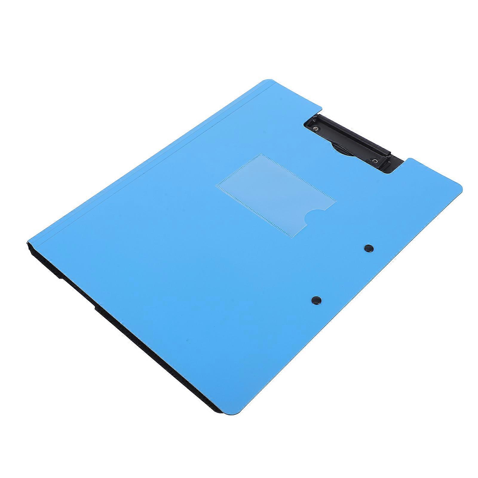 Sky-Blue Foldable Clipboard for Office Paper Organization