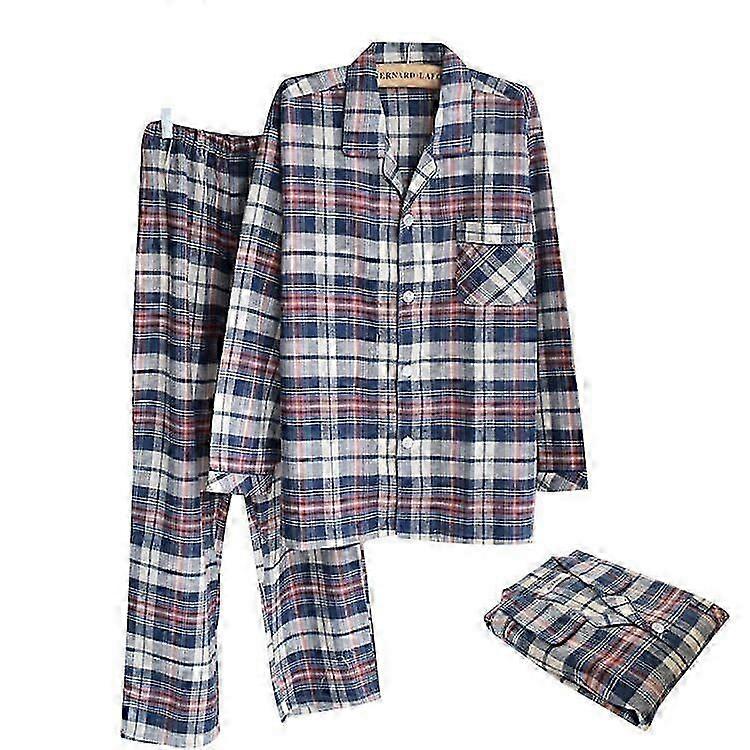 100 % bomullsrutete pyjamassett for menn