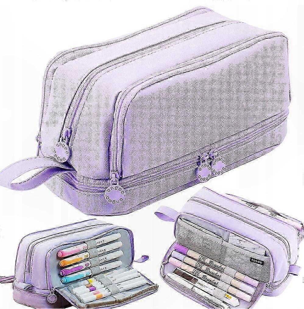 Four-Compartment Pencil Case, Large Capacity, Multifunctional Storage for School Supplies