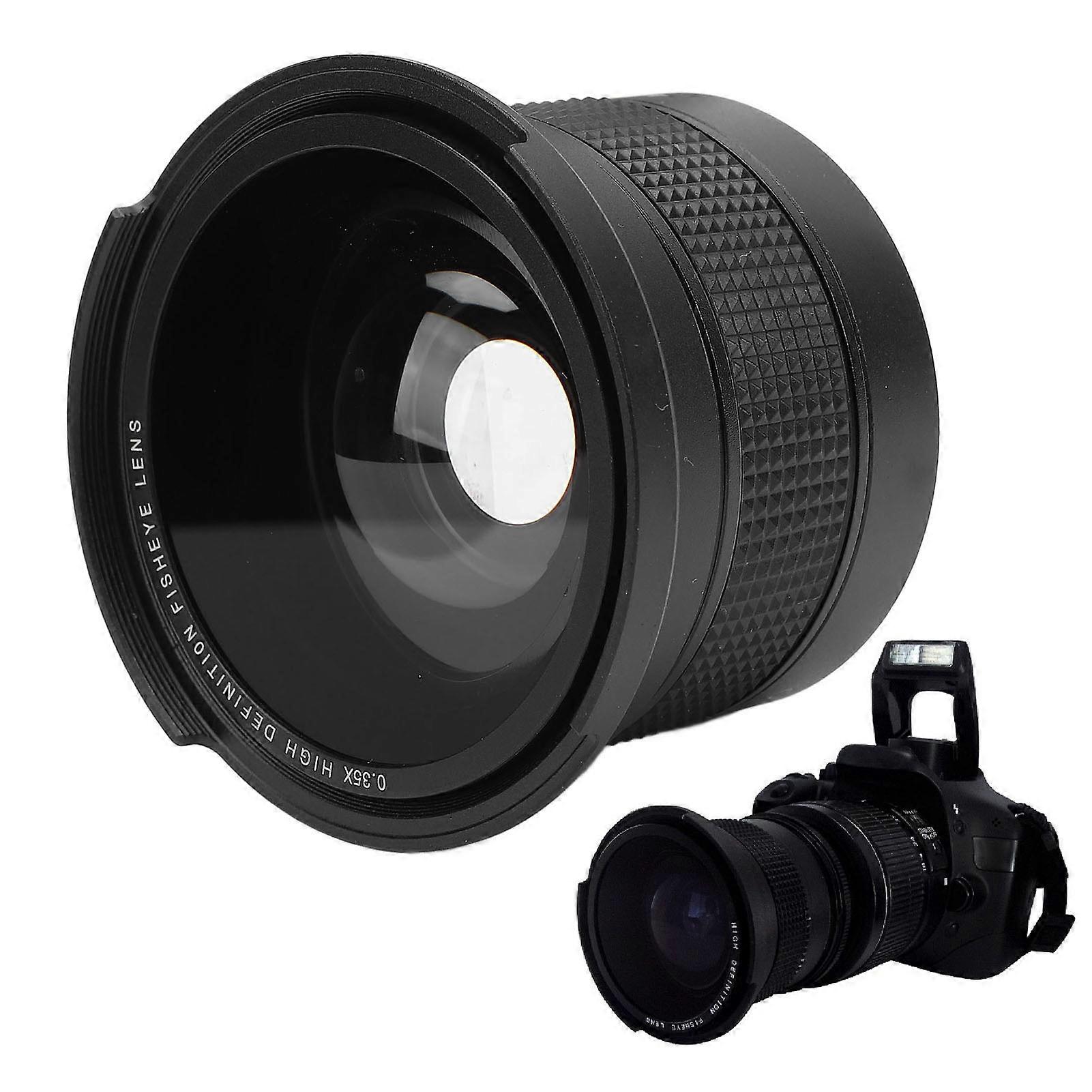 Fisheye Lens 0.35x Super Wide Panoramic Macro 55mm Detachable