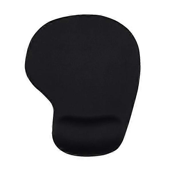 Solid Color Silicone Wrist Pad Mouse Pad Simple Non-slip, Durable Wrist Support Office Hand Pillow Skin-friendly Cool Pad (Black Two)