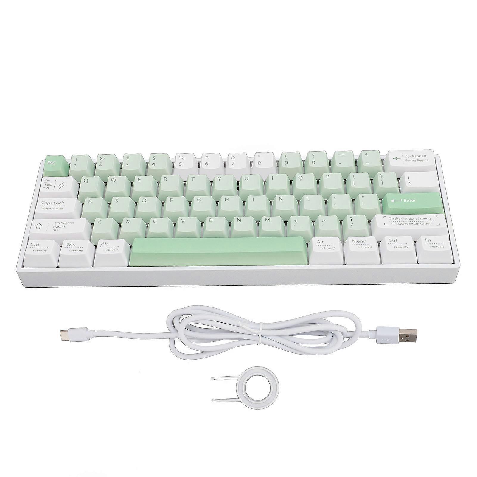 61 Key Mechanical Keyboard RGB Wireless 2.4G Bluetooth 3.0/5.0 Type C Wired Gaming