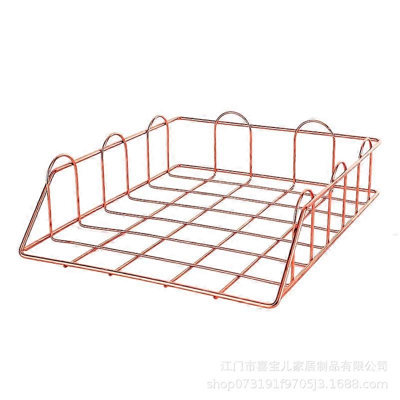 2 Stackable A4 Letter Tray, Metal Multifunctional Paper Document Sorter Storage Desk Organizer