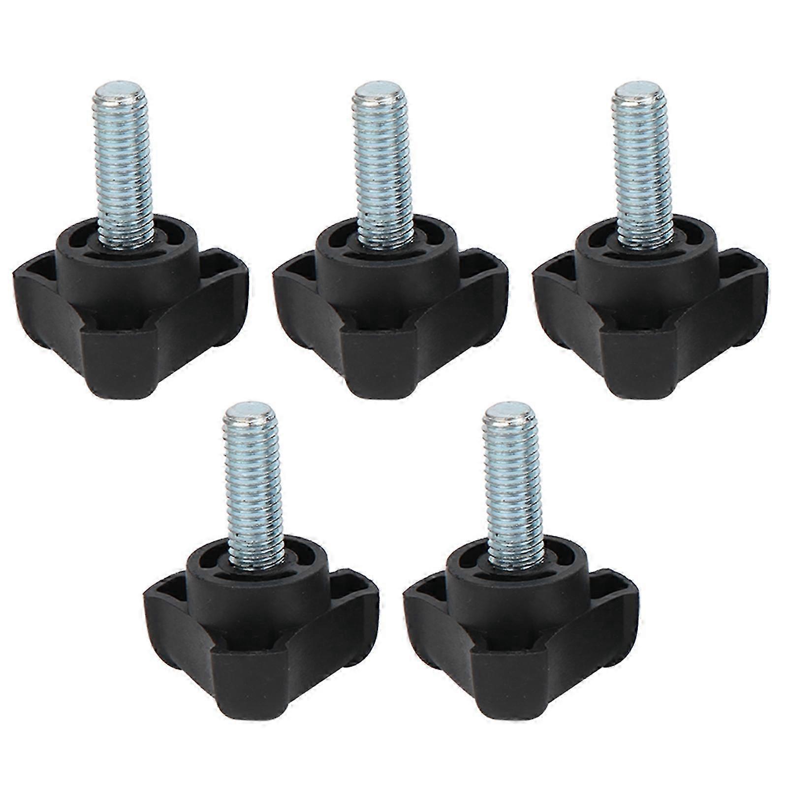 5Pcs Adjustable Knob Bolt Plastic Triangle Arc Handle Screw HandTwisted Locking Handle M8 23mm