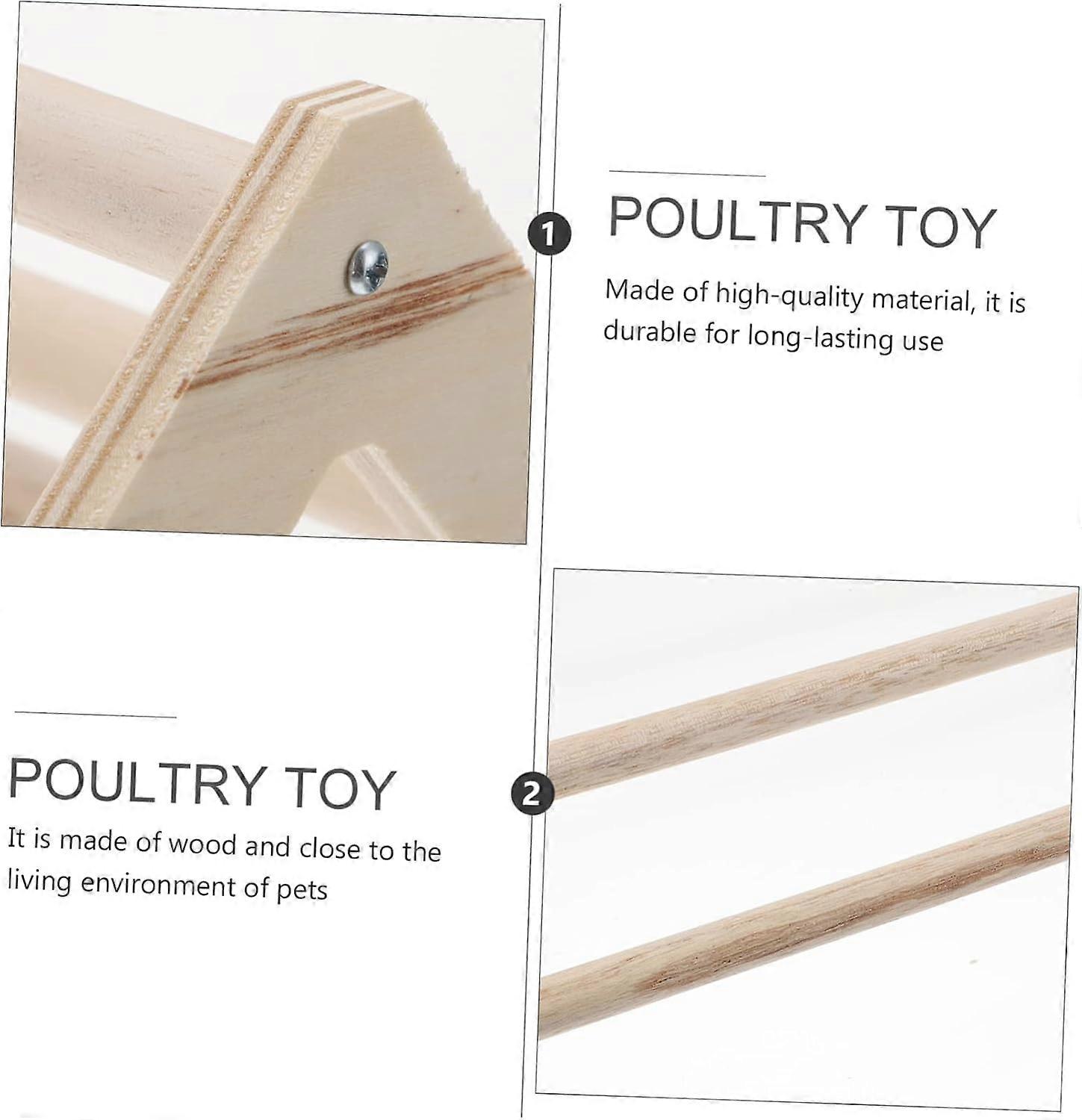 Wooden Chicken Standing Rack Bird Perch For Hens, Roosters, Parrots And Conures, Safe Material, Smooth Burr Surface
