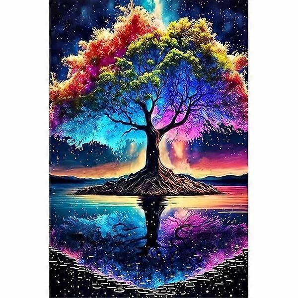 5D Diamond Painting Set, Tree Pattern, Shining Decoration for Stress Relief