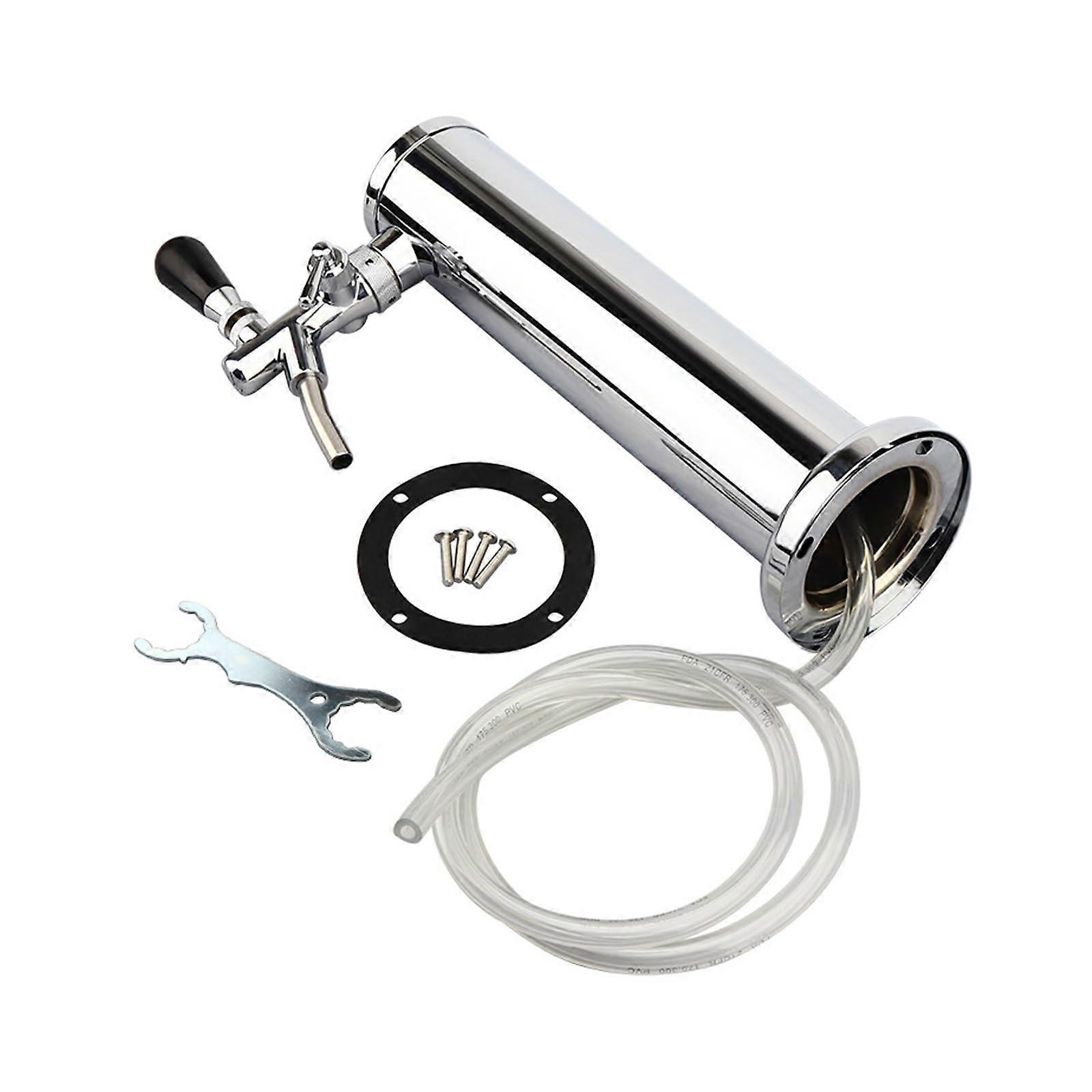 Single Tap Draft Beer Tower Kit Stainless Steel Kegarator Conversion Kit Adjustable Faucet Countertop Or Beer Machine