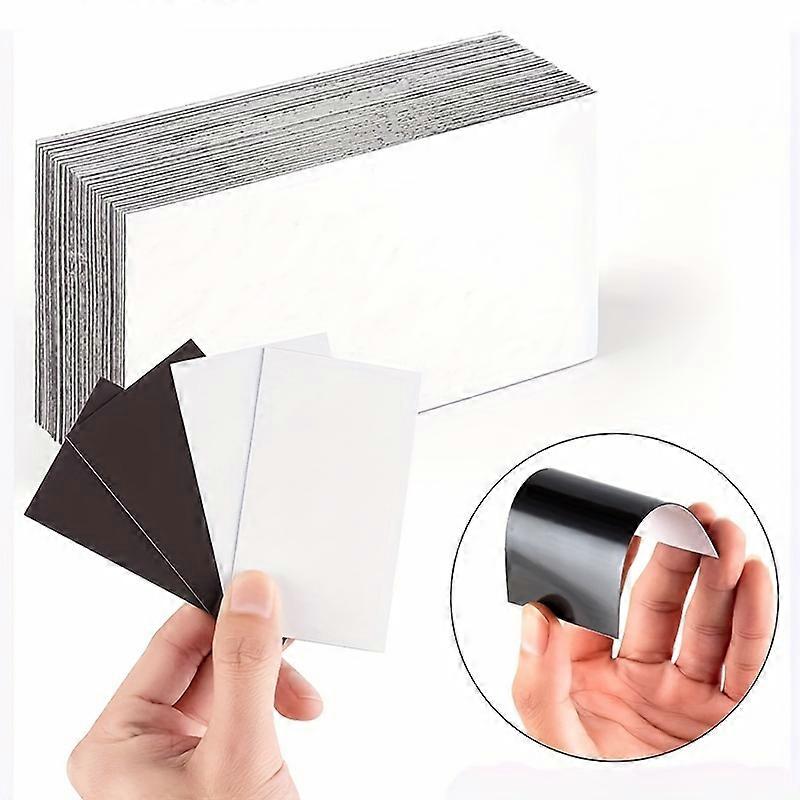 40/60/80/100 PCS Adhesive Magnetic Sheets with Adhesive Backing 16Mil 50×89mm Flexible Magnet Sheets with Self Adhesive Sticky Magnetic Paper