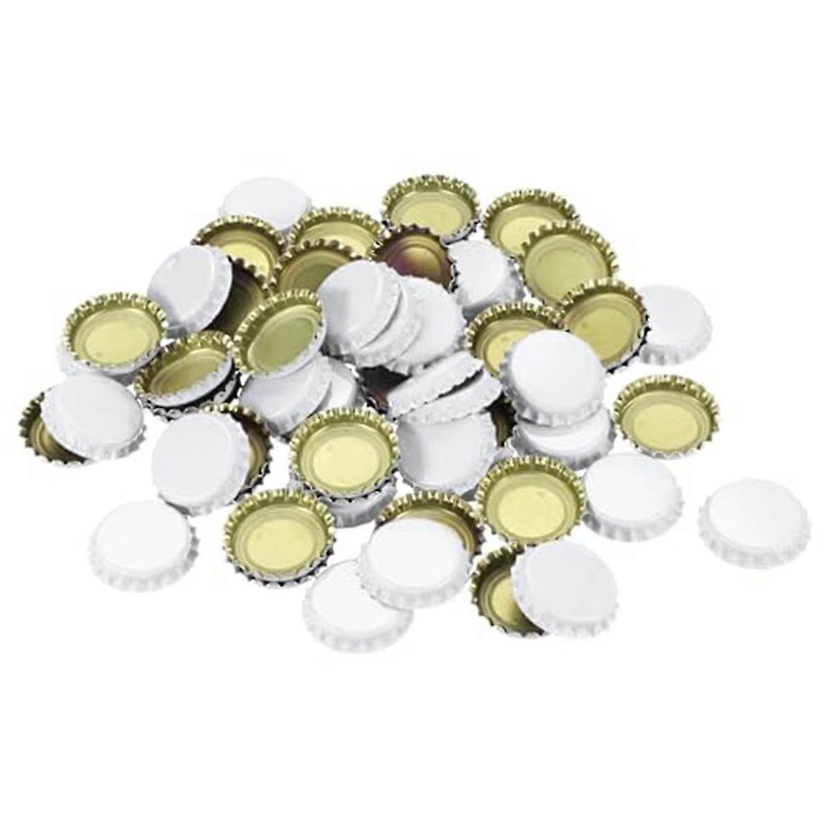 160 PCS Bottle Caps for Crafts, Metal Beer Bottle Caps,White