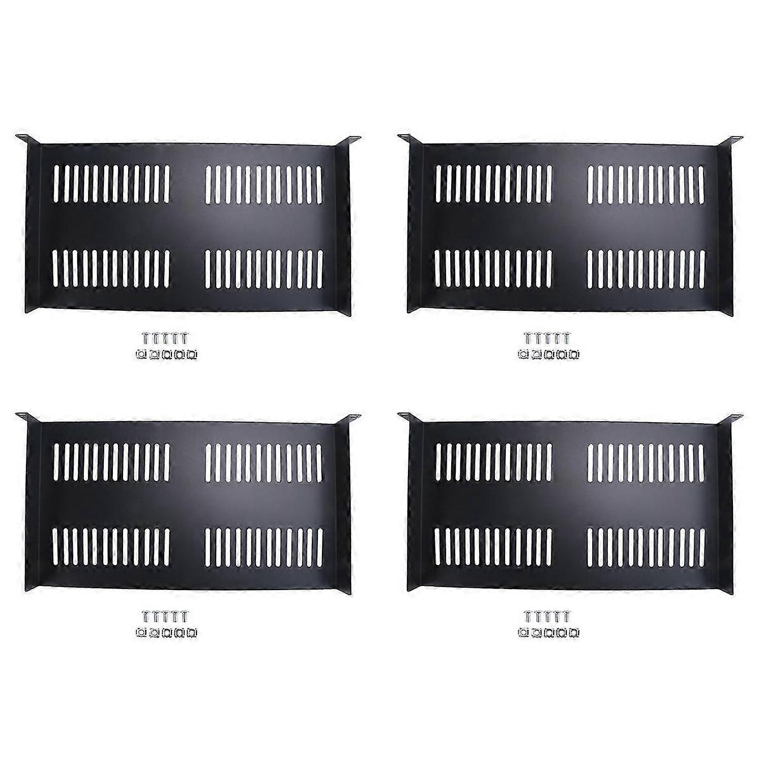 1U Server Rack Vented Cantilever Tray for 19In Network Equipment Rack