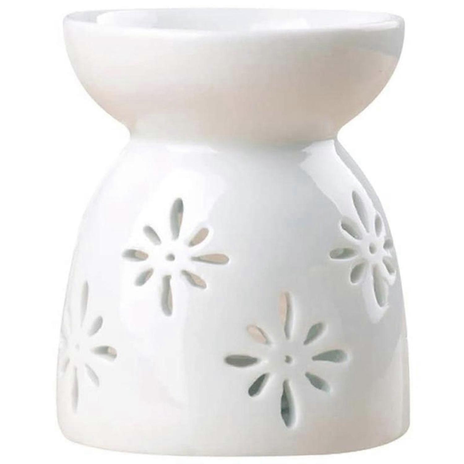 Ceramic Diffuser Candle Burner Ceramic Burning Essential Oils Diffusers Aromatic Lamp -Flower
