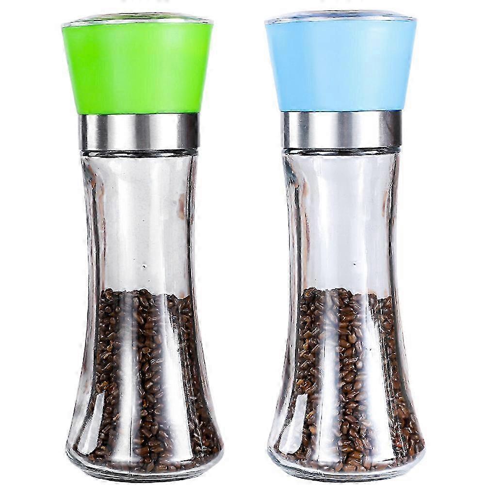Premium Salt and Pepper Grinder Set, Adjustable Coarseness Pepper Grinder Refillable 2025