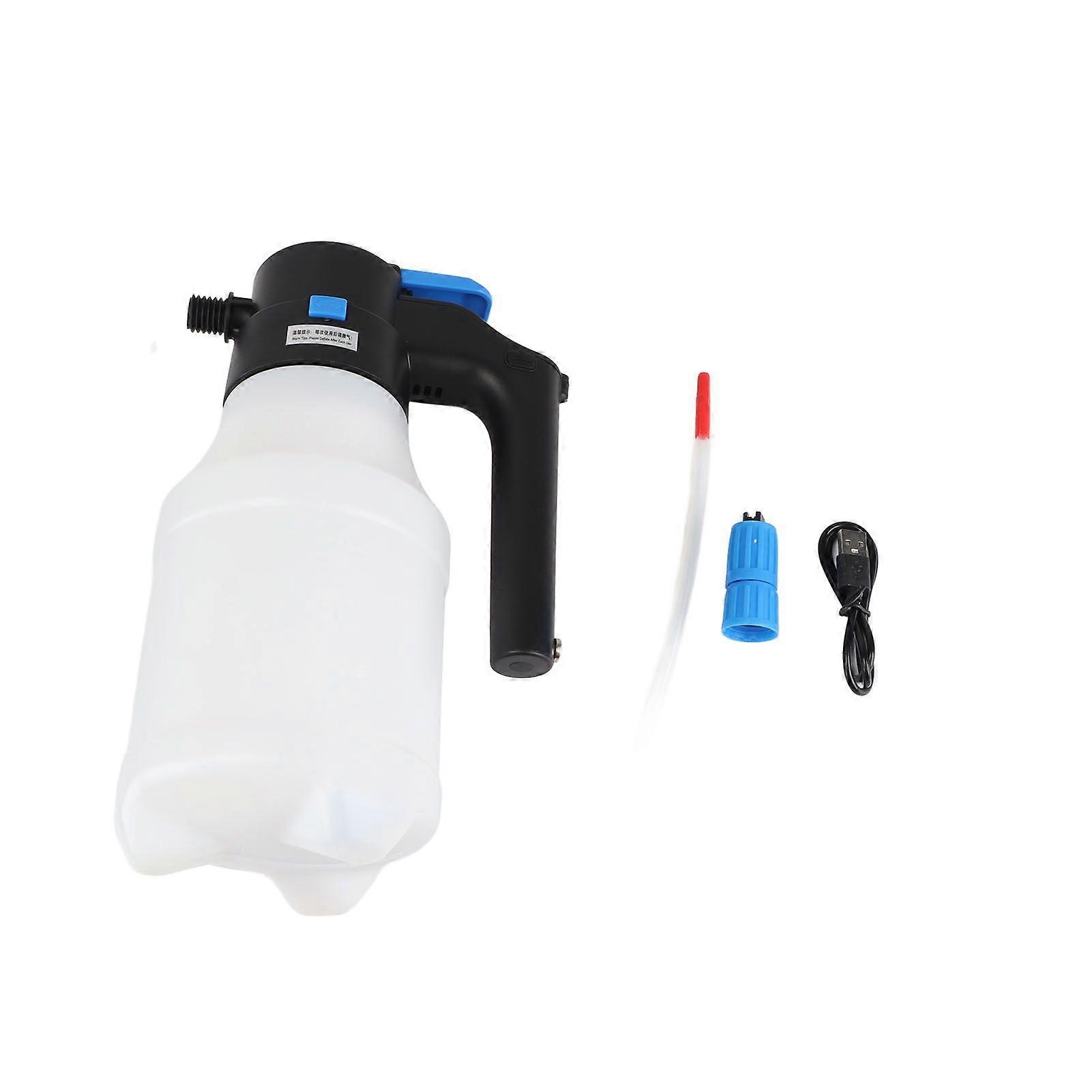 Electric Foam Sprayer Pressurized 1800mAh Battery Rechargeable 1.5L Universal Fit Soap Sprayer for Car Washing