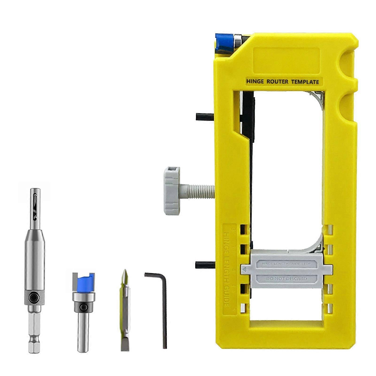 Door Hinge Jig Plastic 35in Length 1/45/8in Radius Hinge Router Template for Woodworking