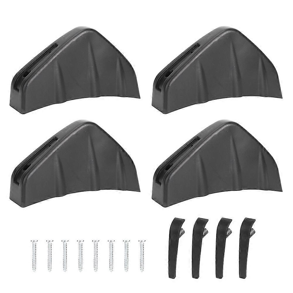 4pcs Car Rear Bumper Diffuser Fin Spoiler Lip Universal Auto Accessory