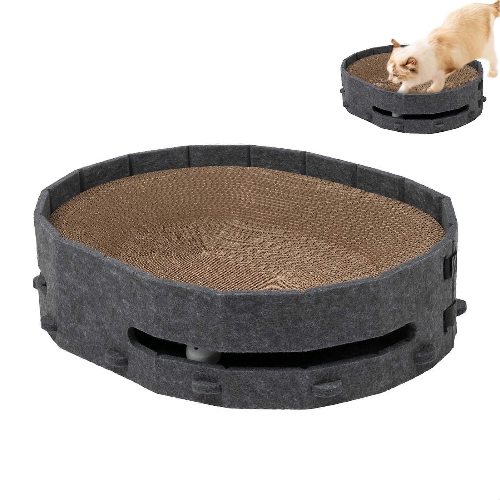 Wide Corrugate Cat Scratchers Corrugated Cardboard Scratch Pad Replaceable Scratching Supplies BuiltIn Bells