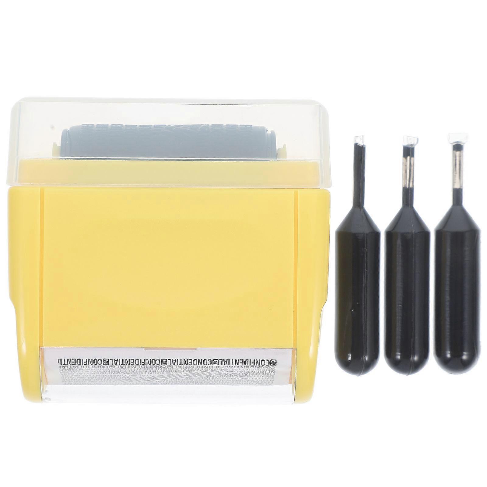 Privacy Roller Stamp Protection for Mail Privacy Yellow Smudgeproof Security 1Set