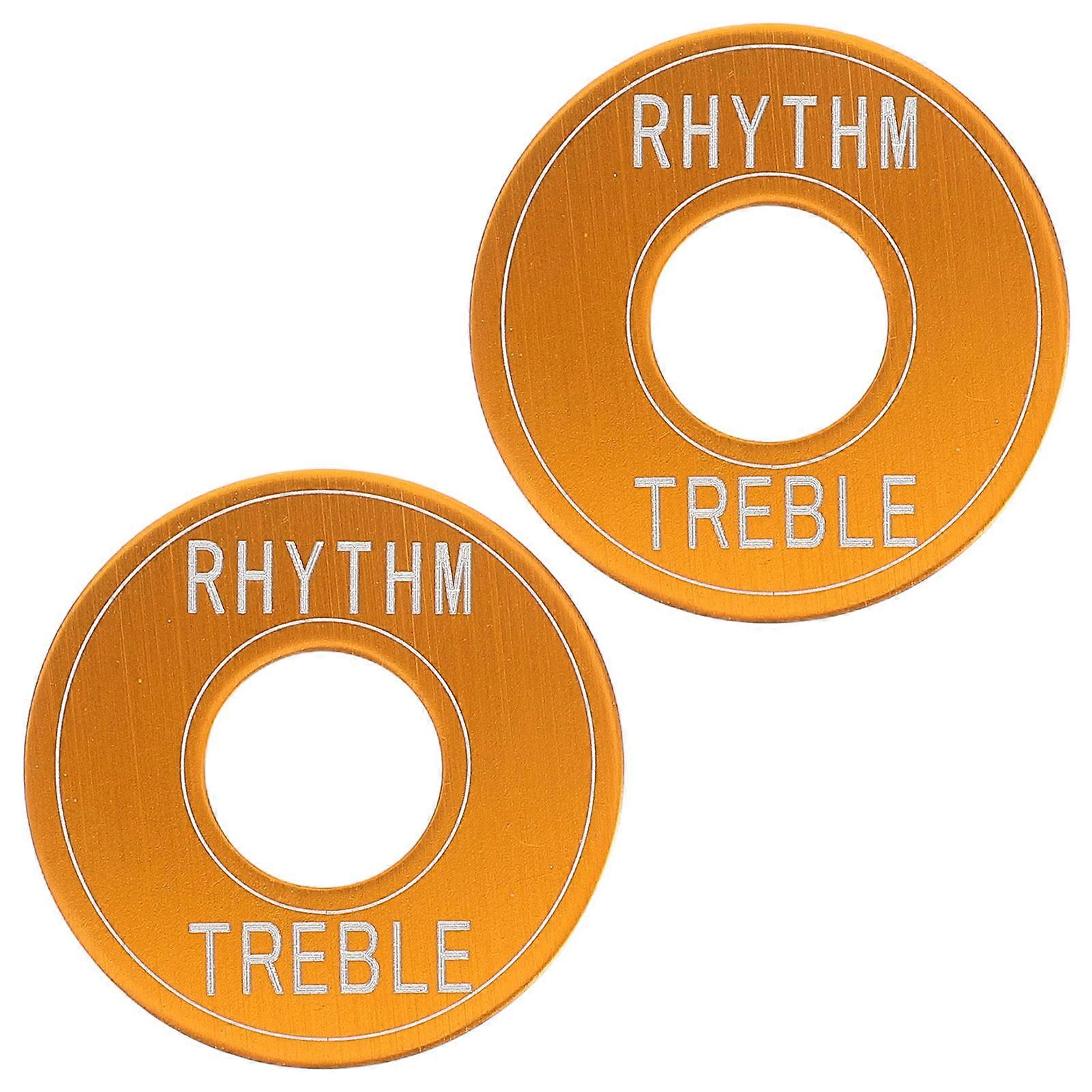 Golden Guitar Toggle Switch Washer Plate with Rhythm Treble Function 2Pcs