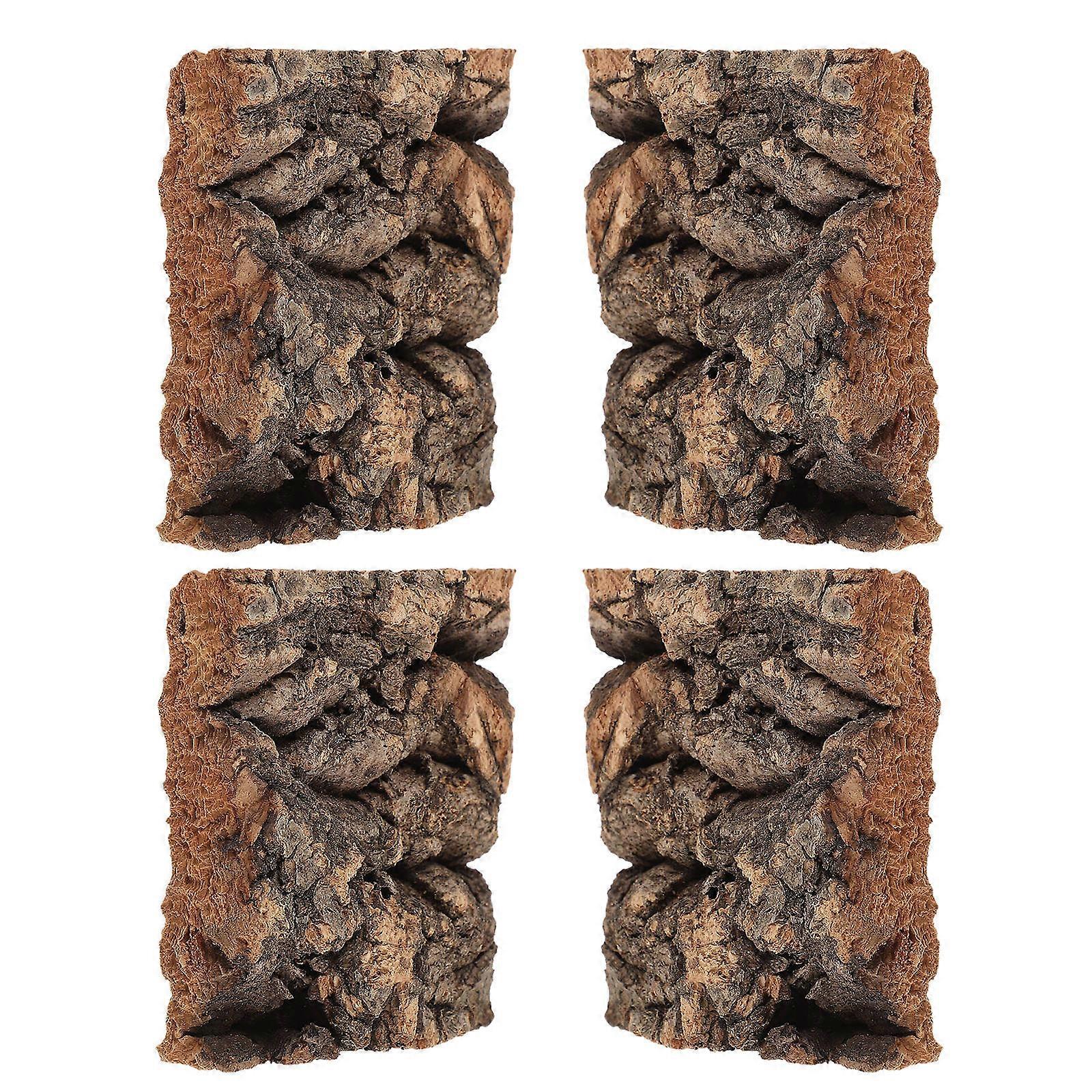 Reptile Climbing Platform for Terrarium 12Pcs Bark Hideout and Background