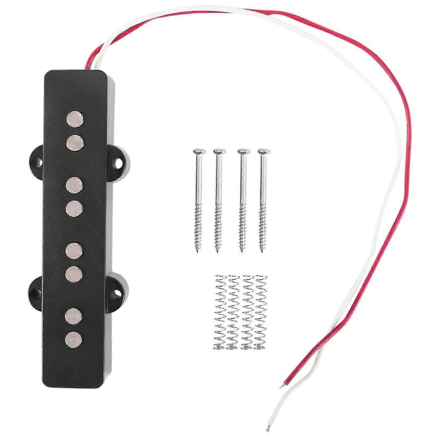Pro Electric Bass Open Type Noiseless Bridge Pickup For 4 String Style,Black 95x18.3Mm