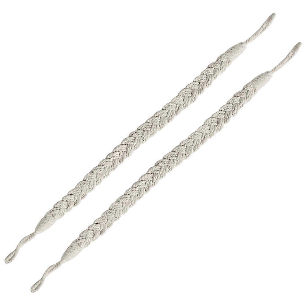 Curtain Tieback Rope Woven Drapery Curtain Fixing for Bedroom Beige Material 2Set