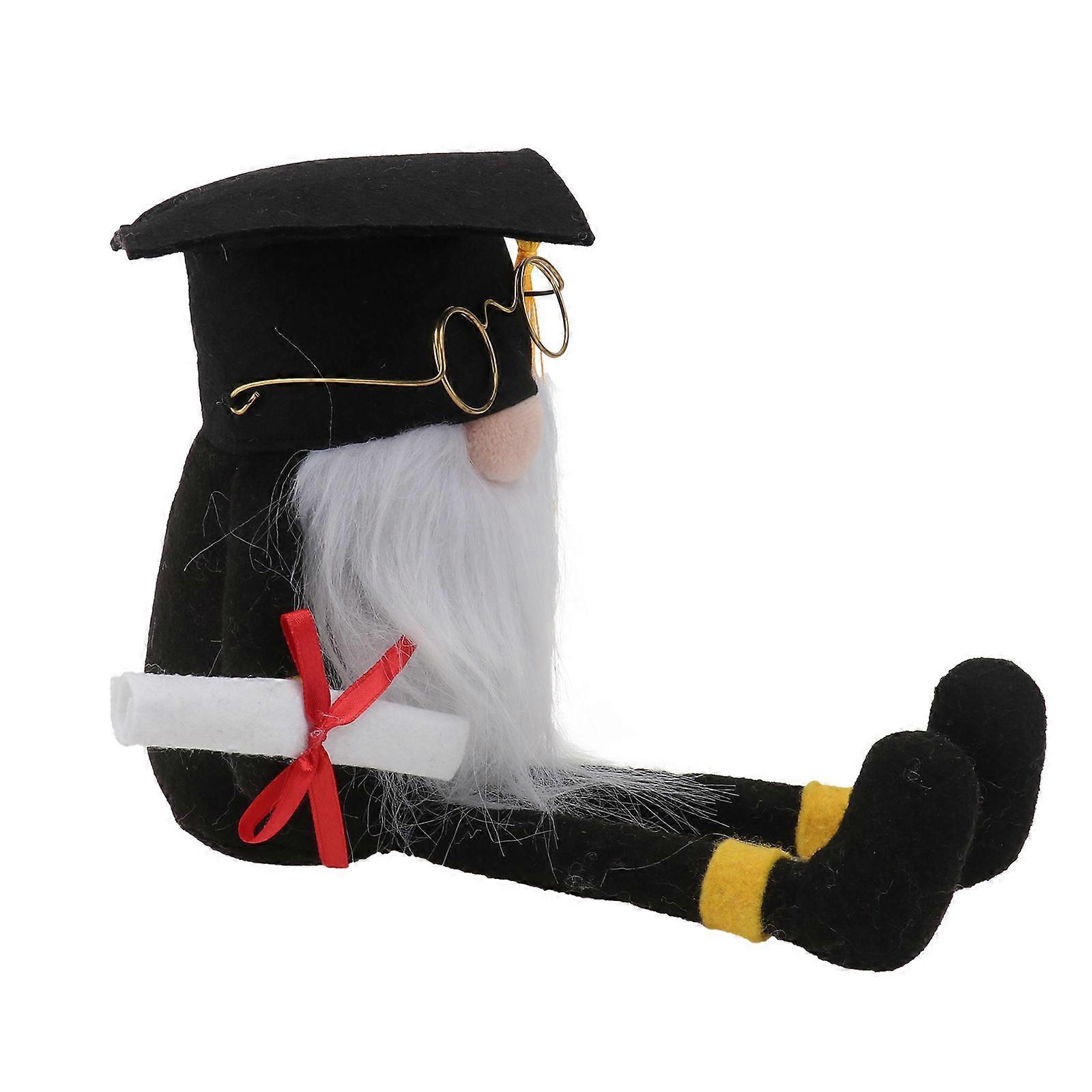 Faceless Doll Ornament for Decoration 2Pcs Graduation Dwarf Cloth Doll