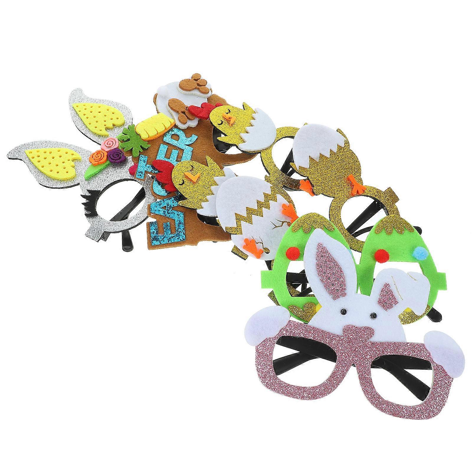 Decorative Easter Glasses for Party Use 6Pcs Assorted Color Festival Eyewear