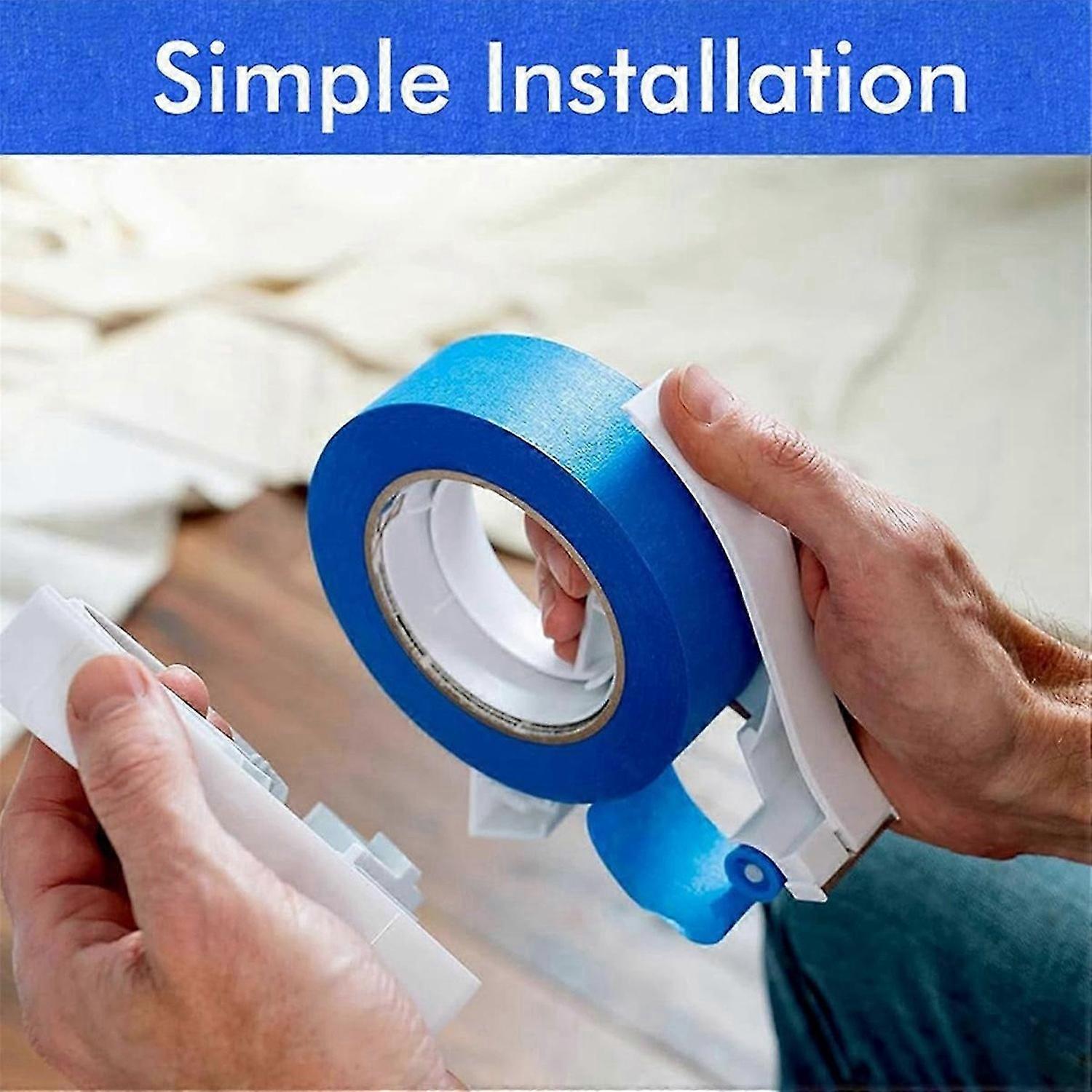 Masking Tape Dispenser, Easy to Grip Rounded Handles, Serrated Cutting, Labor Saving Pulley, Saves T