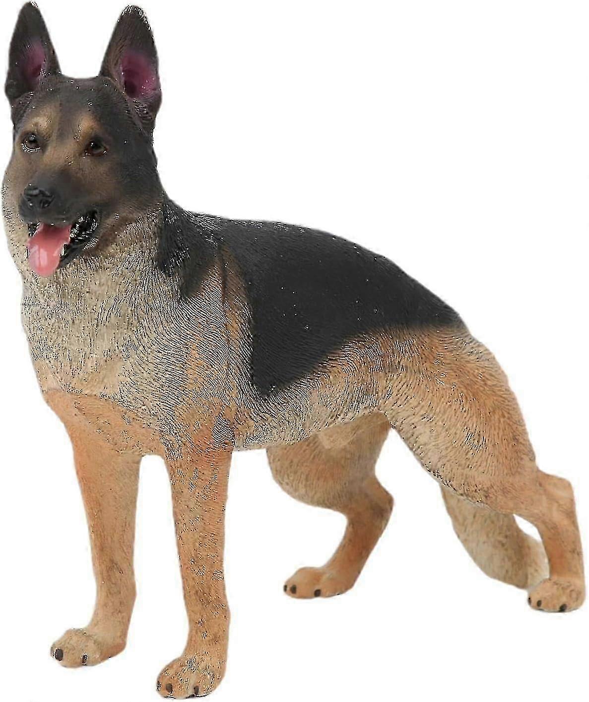 Realistic Large German Shepherd Plush Stuffed Dog, Lifelike Model for Home Decoration and Cuddling