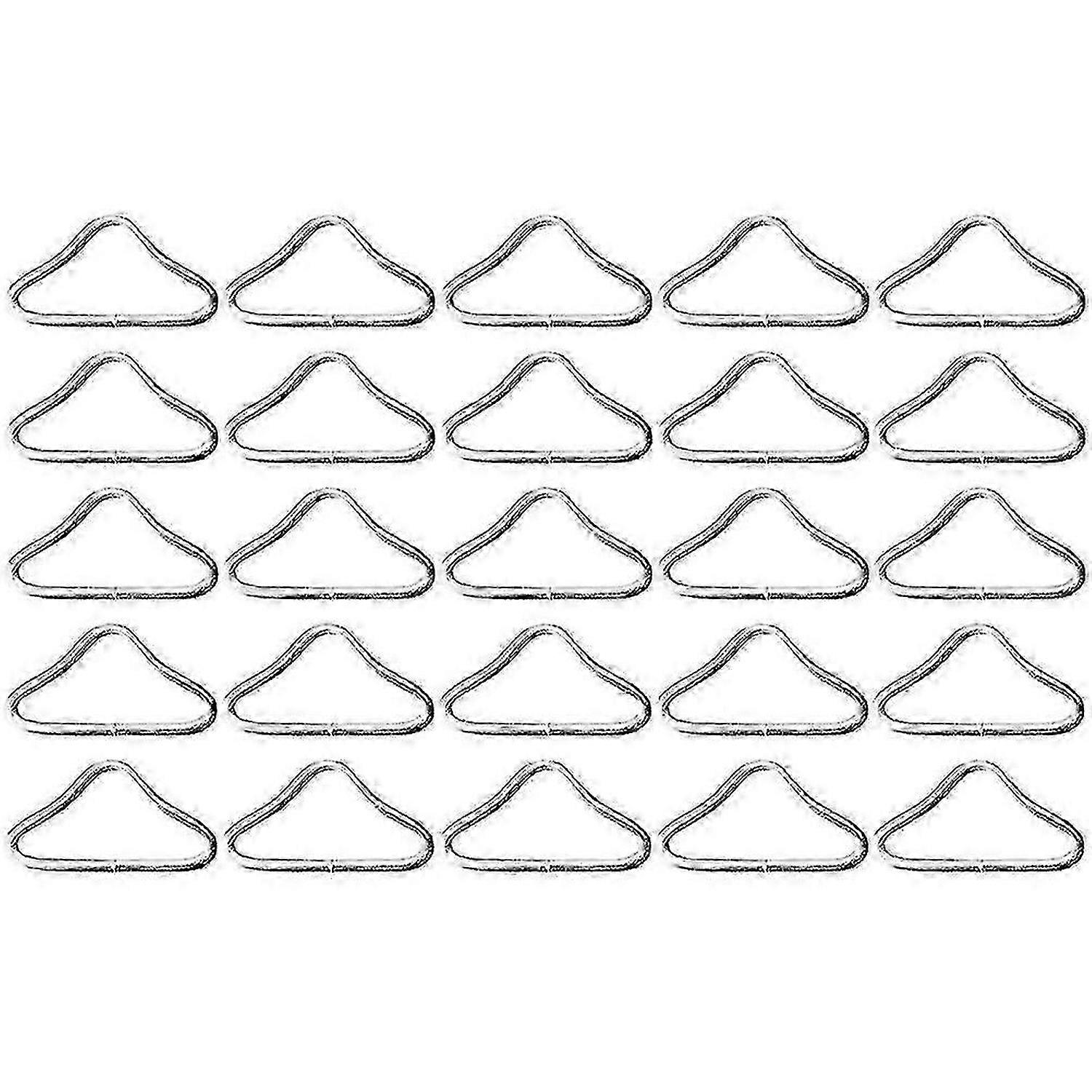 30pcs Trampoline Triangle Buckles Metal Triangle Ring Buckles Triangle Ring Connectors Webbing Clasps