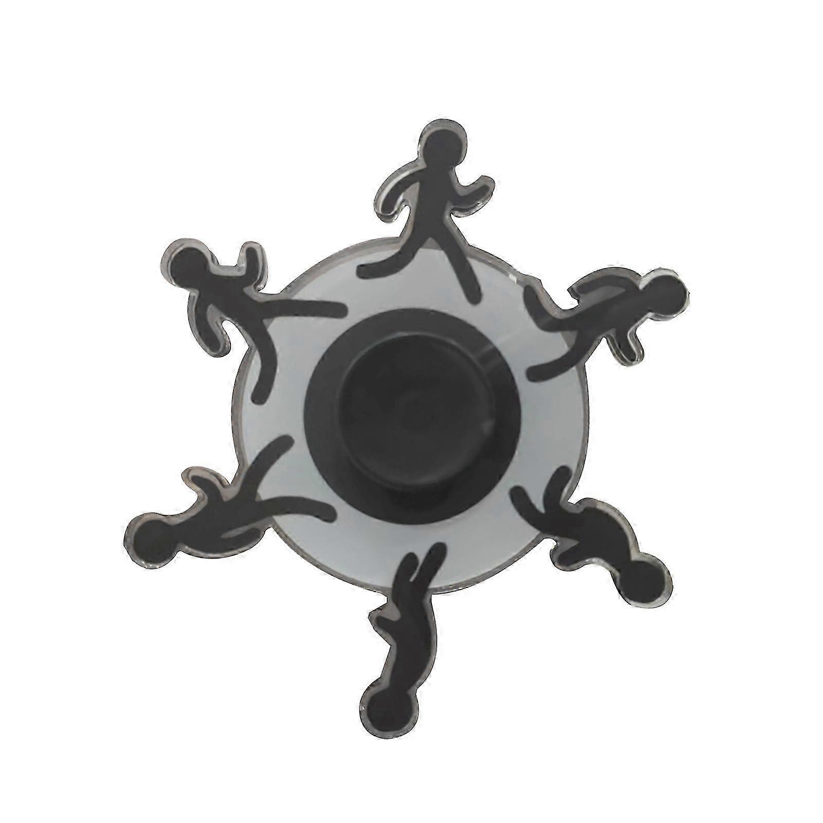 Optical Illusion Plastic Spin Toy With Moving Stickman Fun Hand Toy For Anxiety Relief And Focusing Tool Office Decors Cs