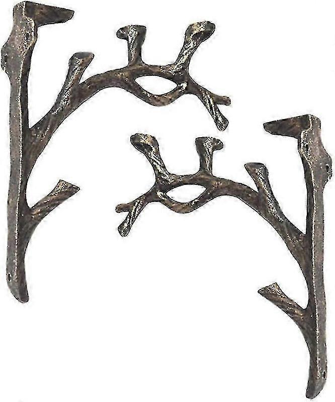 Vintage Shelf Brackets(2pcs),cast Iron,branch Shape Square Shelf,do The Old,triangle Bracket,wall-mounted