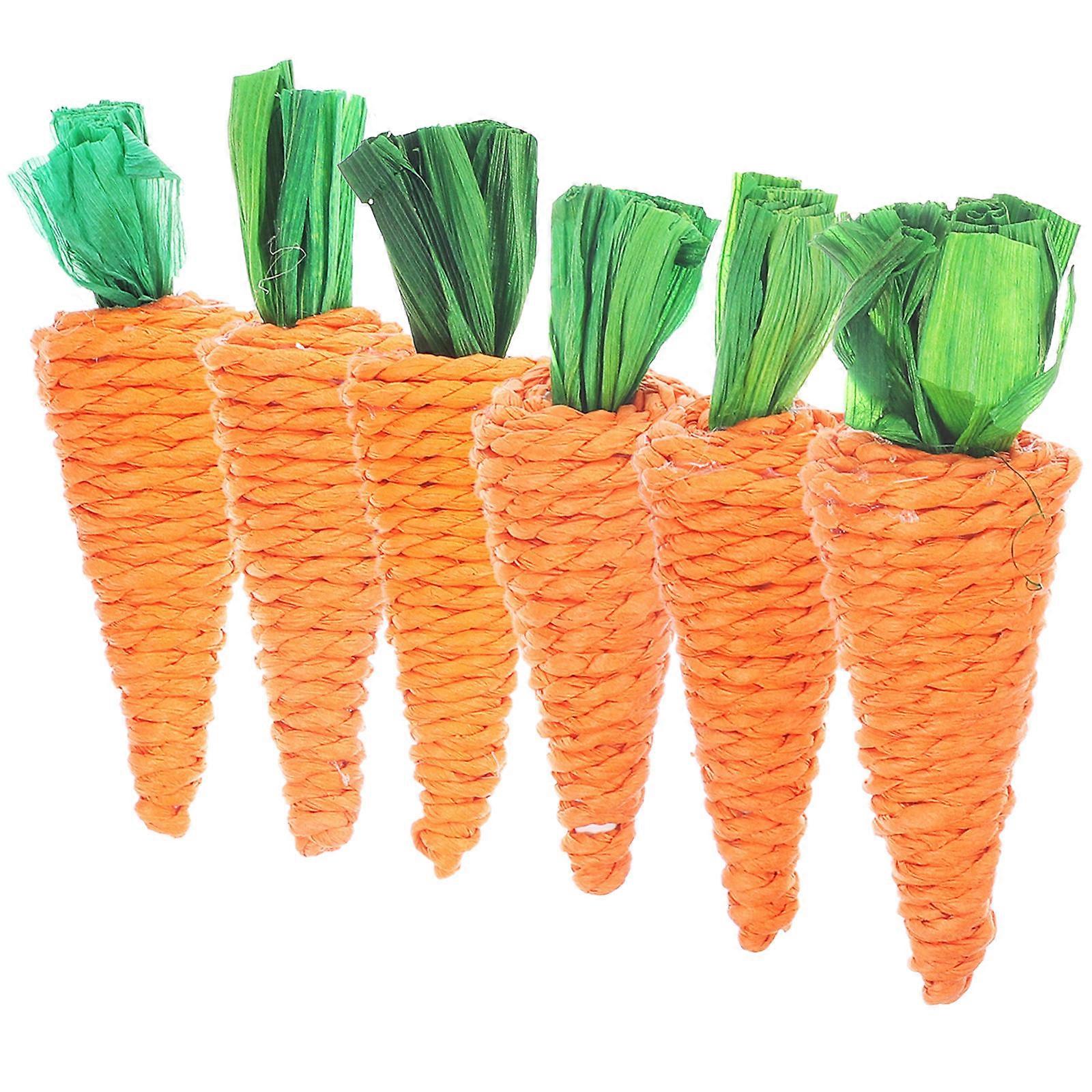 Hamster Chewing Toys Rabbit Molar Carrot Toy for Small Pets 30Pcs