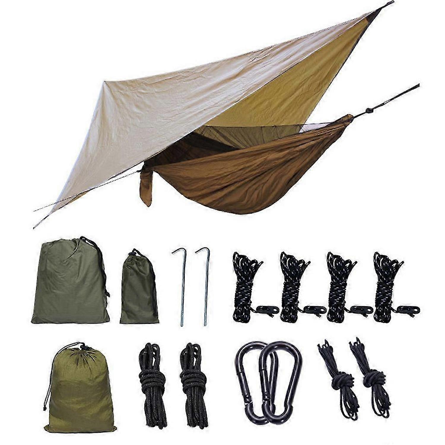 Outdoor Tree Tent Hammock Set with Removable Anti Mosquito Net Mesh for Outdoor Camping Hiking