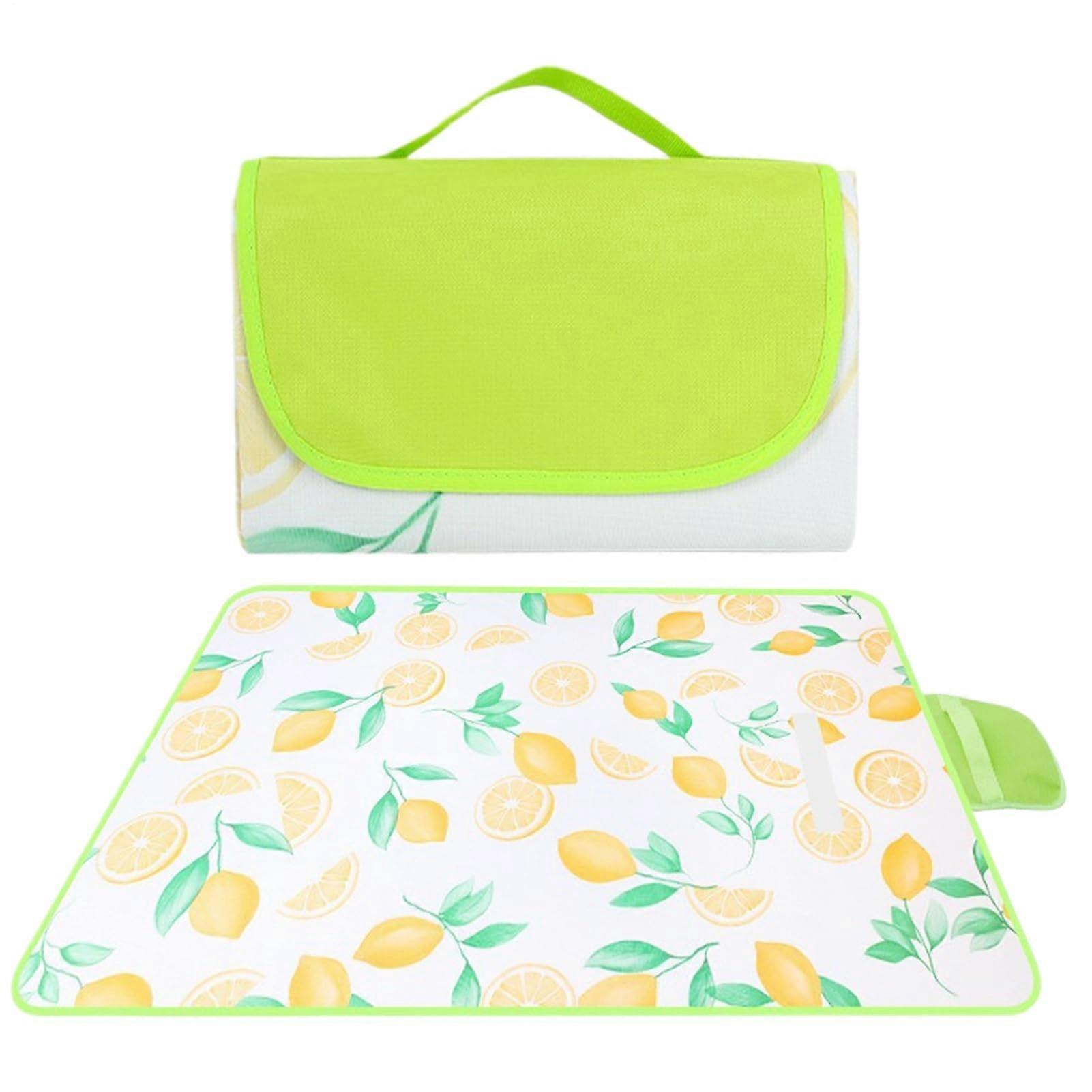 Camping Mat 78x78 Inch Waterproof Picnic Blanket Foldable NonSlip Sandproof With Handle For Backyard Poolside Balcony