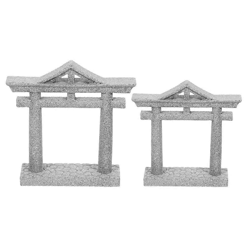 10Pcs Stone Japanese Gate for Aquarium and Home Decor