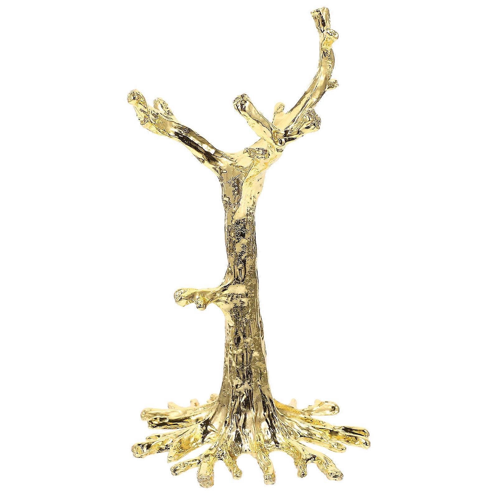 Crystal Ball Stand Branch-Design for Storage 5Pcs Golden Desktop Holder